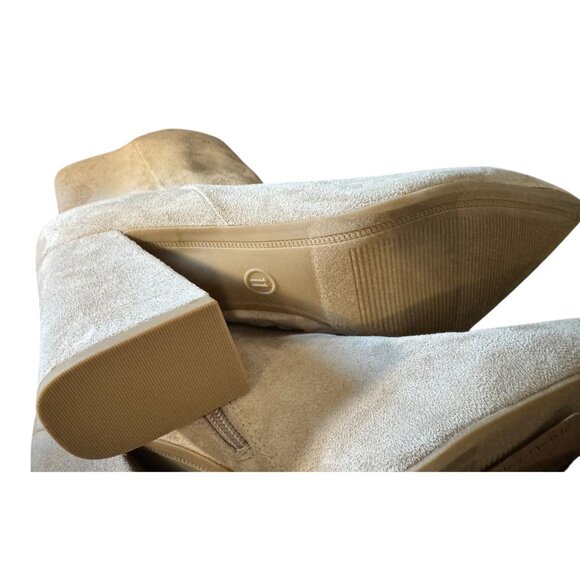 A New Day Tan Block Heeled‎ Boots Size 11 - Picture 7 of 9